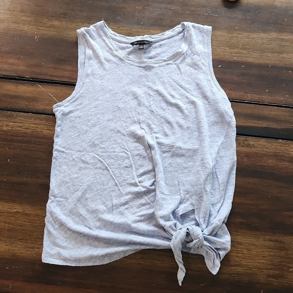 Banana REPUBLIC Light Blue Knit Tank Top Sz Small